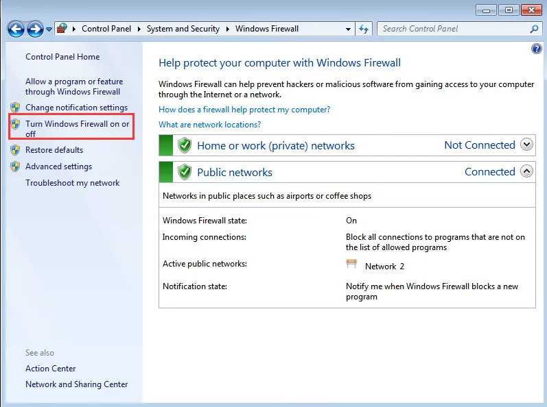 Schalten Sie Wie wird die Windows-Firewall ein- oder ausgeschaltet?