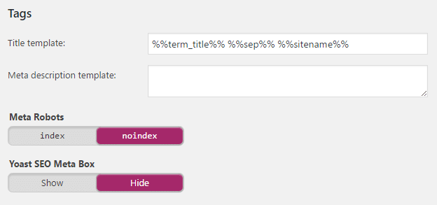 balises non indexées dans le plugin yoast seo