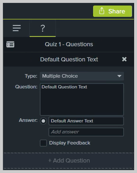 So bearbeiten Sie ein Quiz in Camtasia
