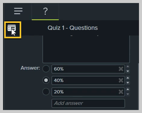 Vorschau eines Quiz in Camtasia anzeigen