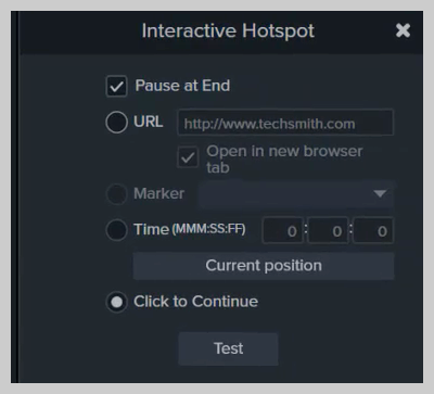 Bearbeiten Sie interaktive Hotspots in Camtasia