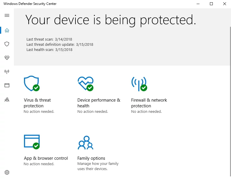 Windows Defenderは、マルウェア攻撃からPCを保護します