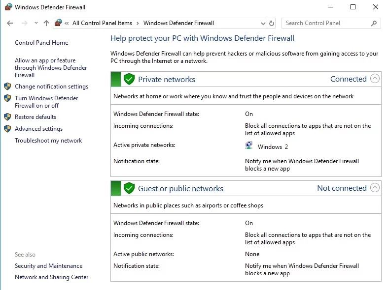 Windowsファイアウォールを無効にして、Windows7のエラーコード800b0100を修正してみてください