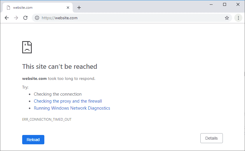 Correction de ERR_CONNECTION_TIMED_OUT dans Google Chrome