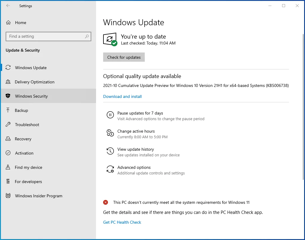 Navegue a Seguridad de Windows en el panel izquierdo.