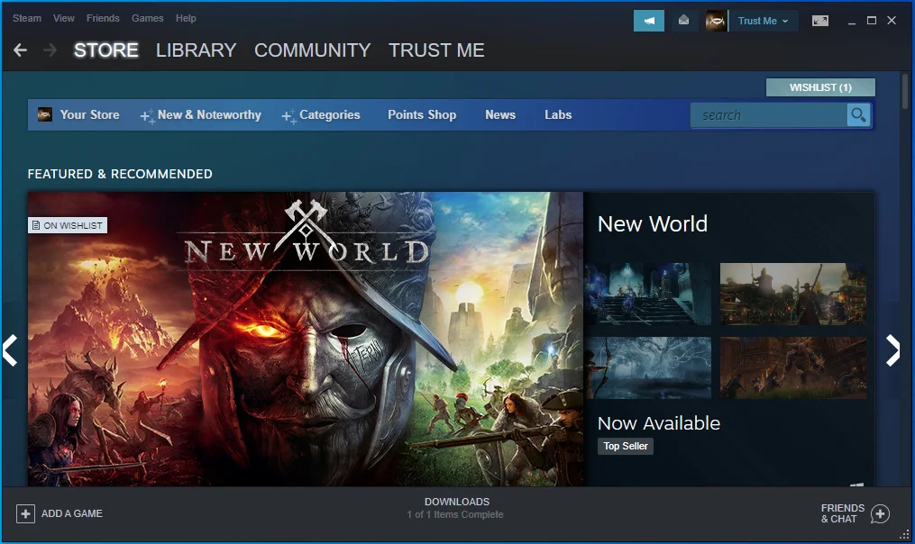 Ejecute Steam desde el menú Inicio.