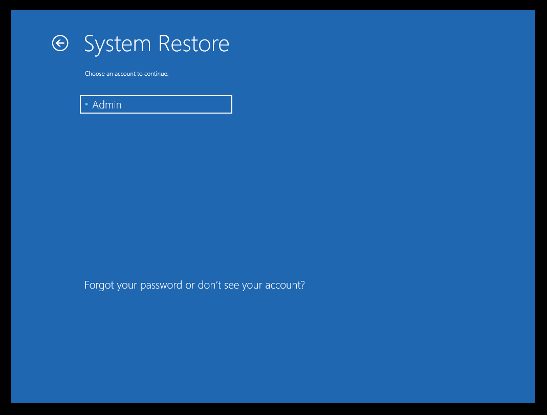 Terminez le processus de restauration.