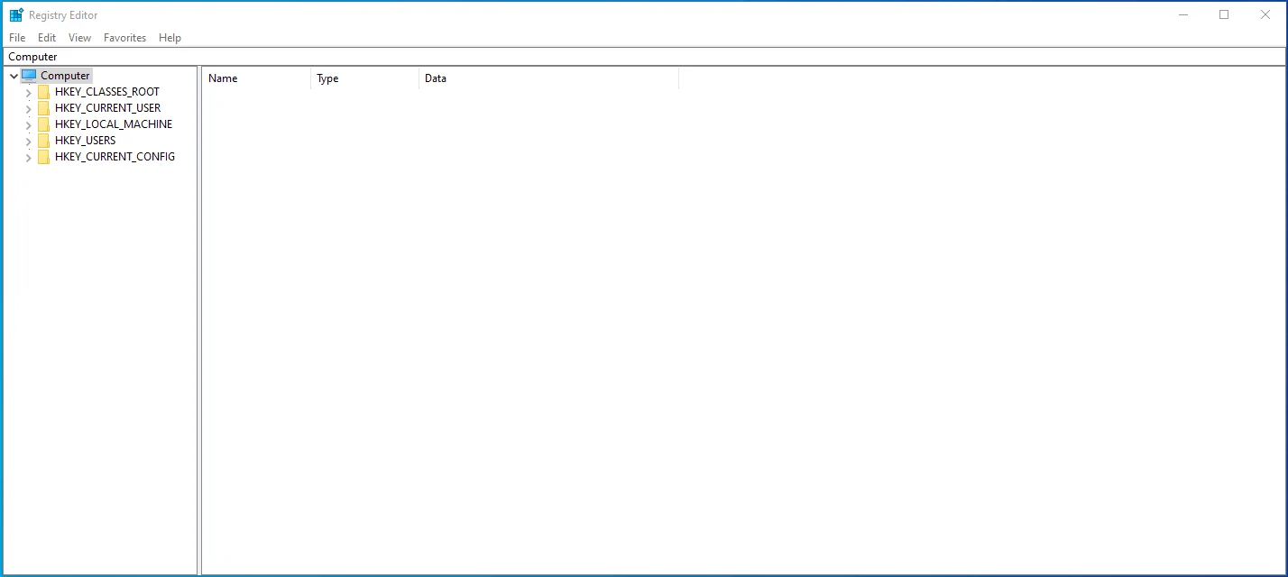 Se abrirá el Editor del Registro.