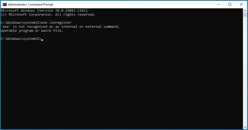 Geben Sie regserver in cmd ein.