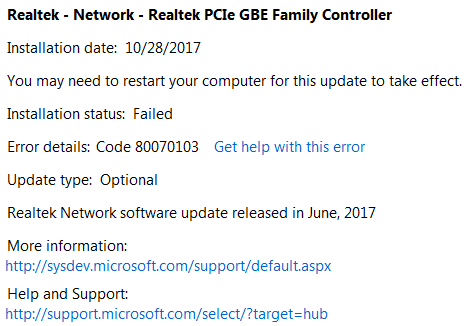 WindowsUpdateエラー80070103を修正します