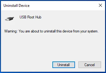 Cliquez sur le bouton Désinstaller.