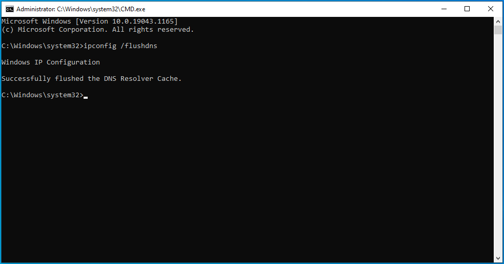 Digita "ipconfig /flushdns" e premi Invio.