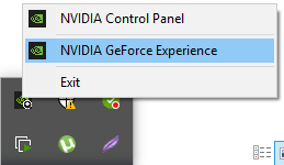 Seleziona NVIDIA GeForce Experience.