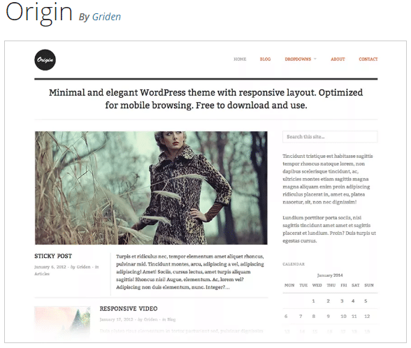 thème wordpress premium gratuit d'origine pour votre blog