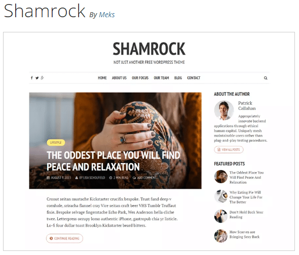Thèmes wordpress premium gratuits Shamrock pour les blogueurs