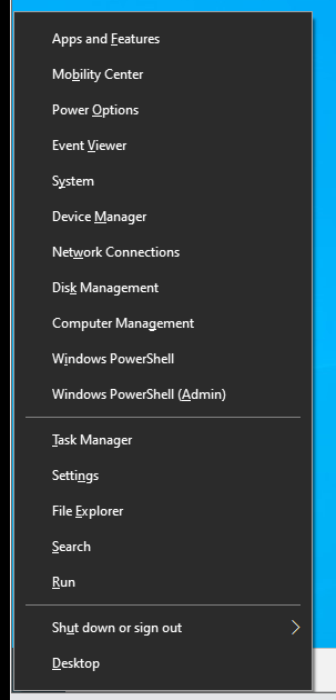 افتح قائمة Windows Power User وانقر فوق الإعدادات