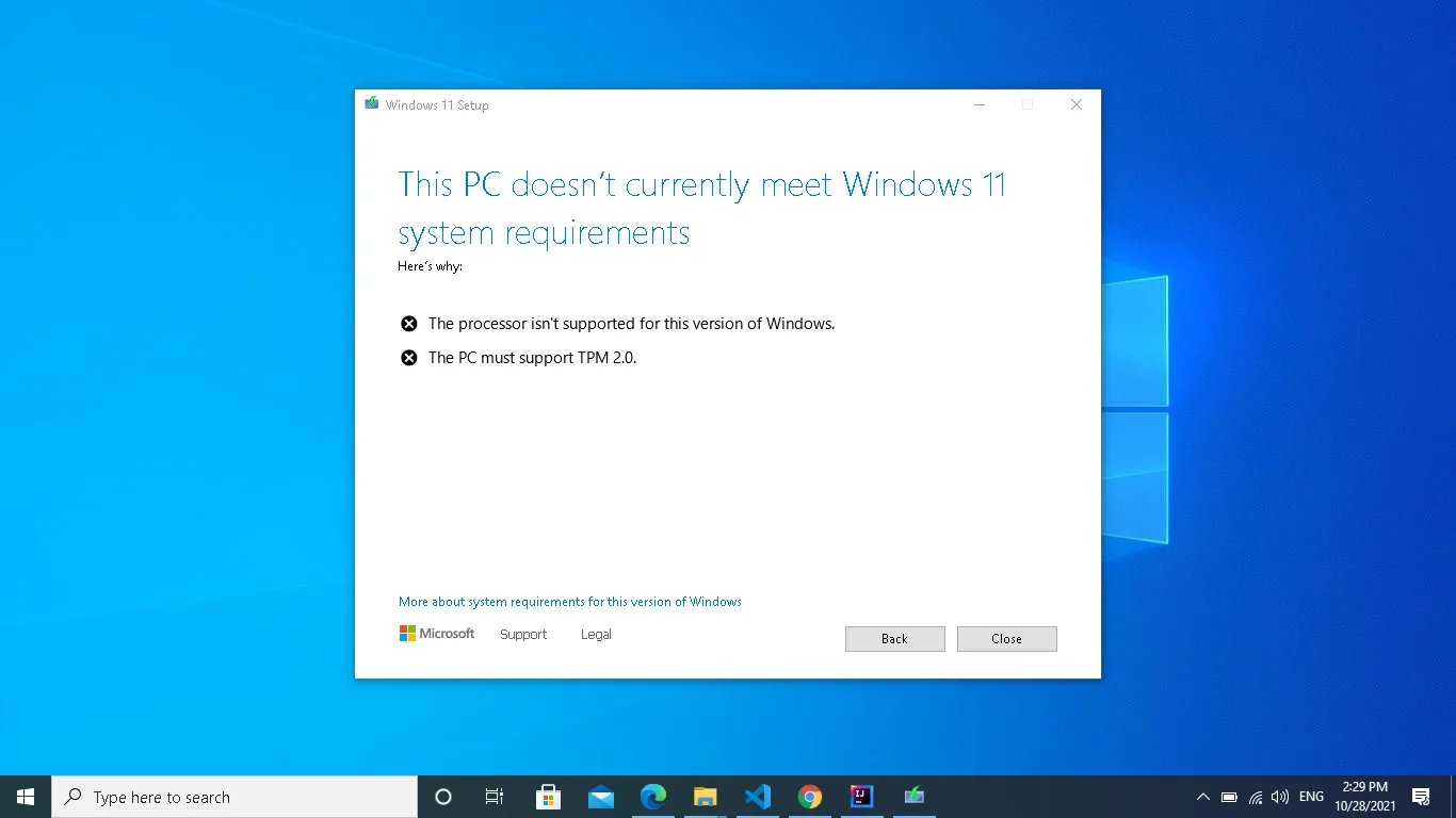 PC ini tidak dapat menjalankan Windows 11