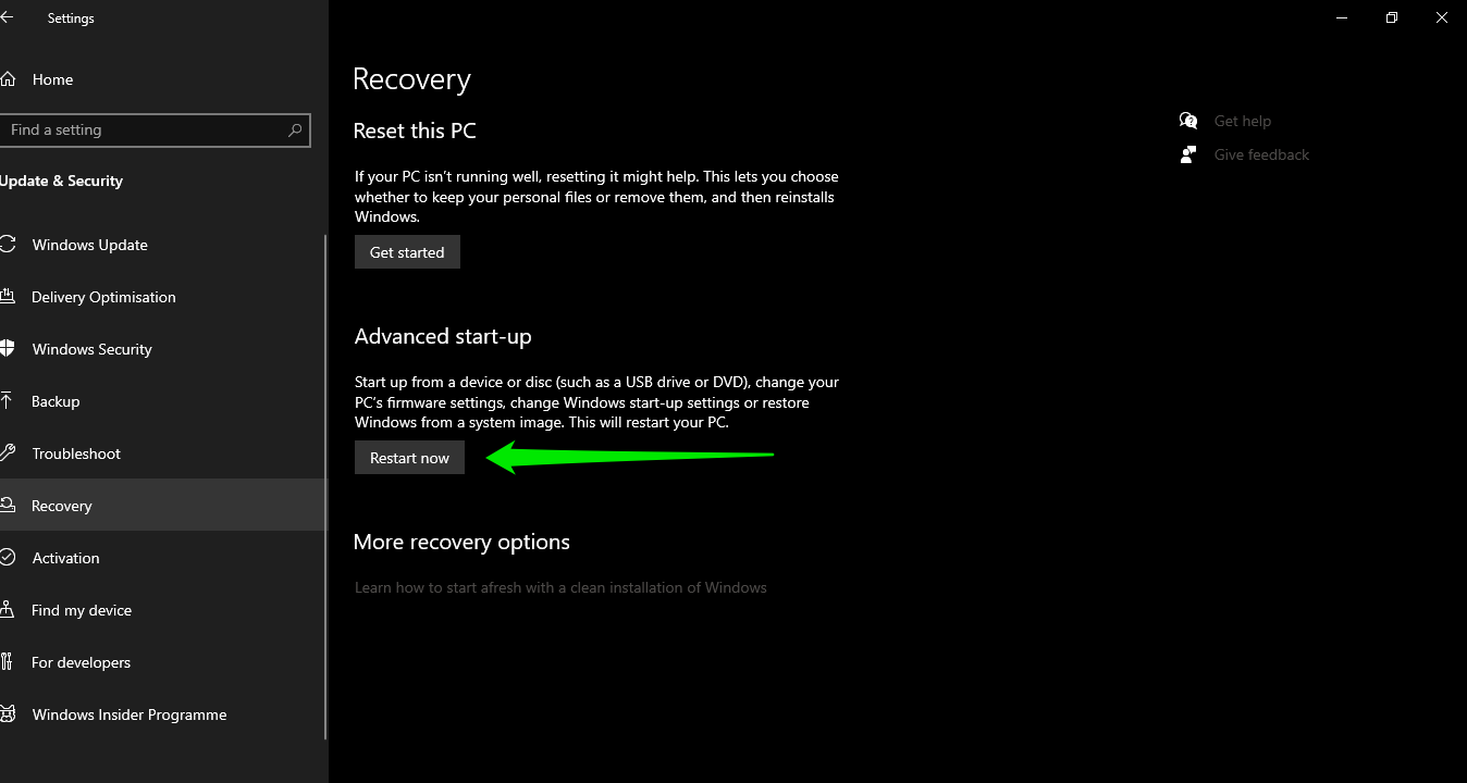 Cara mengatur opsi pemulihan Windows 11