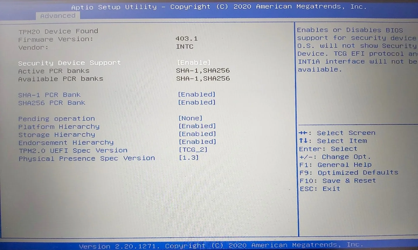 Cara mengatur Dukungan Perangkat Keamanan di PC Windows