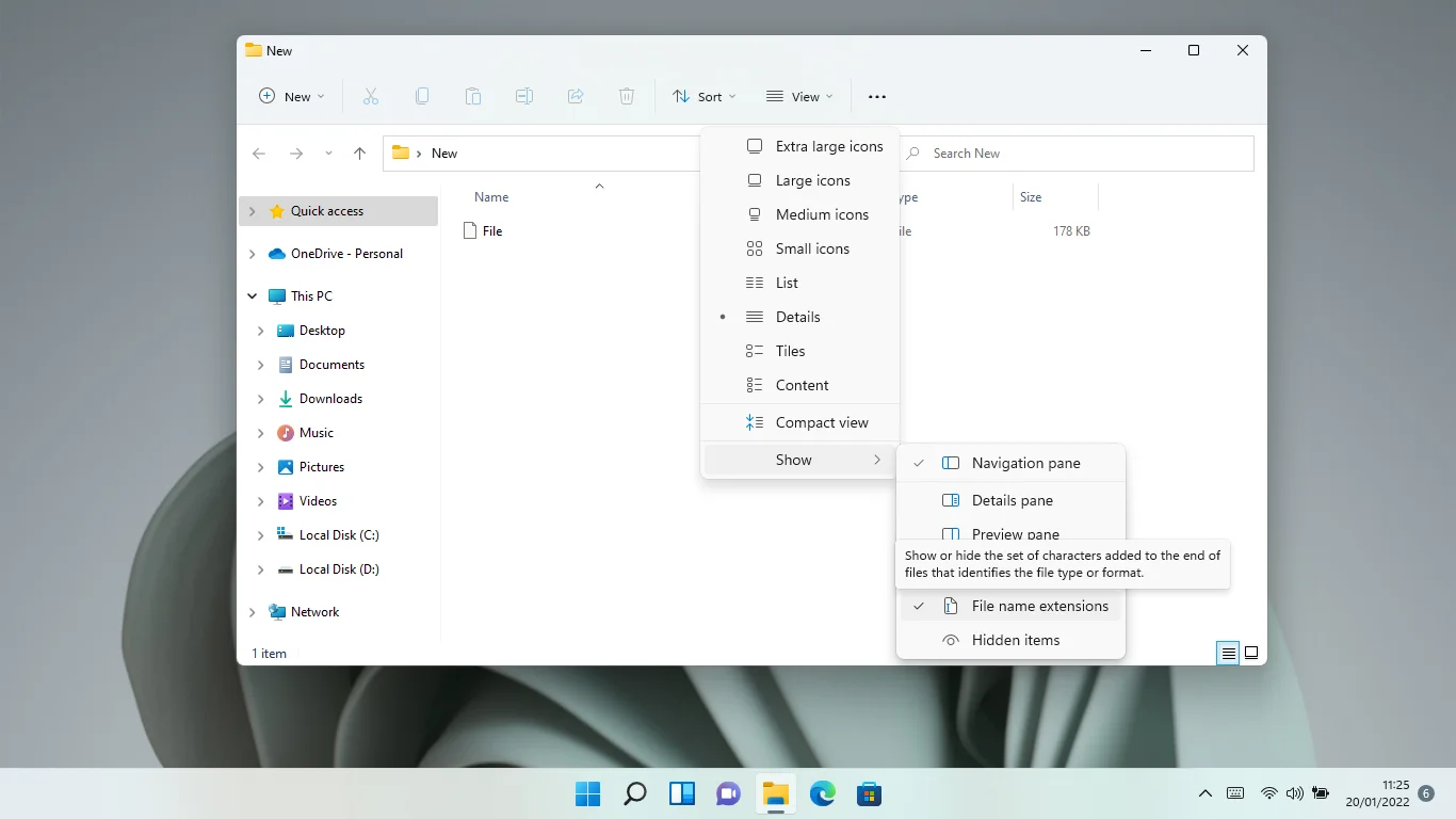 Come vedere le estensioni su Windows 11