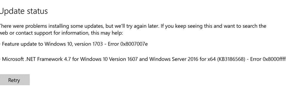 Remediați eroarea Windows Update 0x8007007e