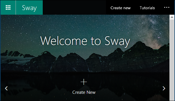 La página principal de la aplicación Sway