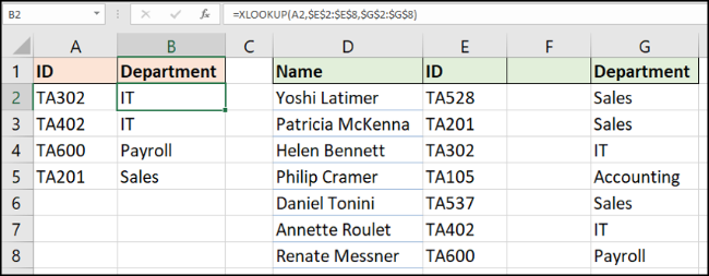 La colonne insérée ne casse pas XLOOKUP