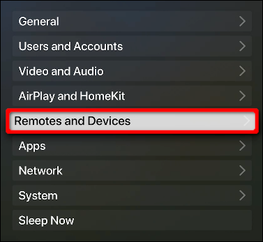 Selecione "Remotos e Dispositivos".