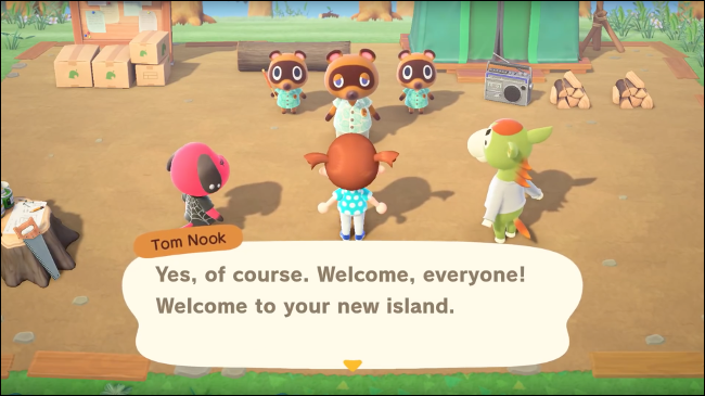 un grup de animale în Animal Crossing: New Horizons