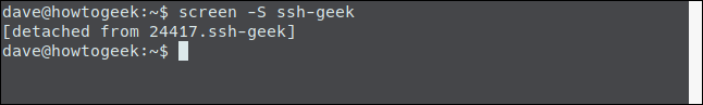 El usuario volvió a su ventana de terminal original