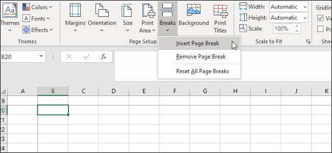 Excel - Saltos de página