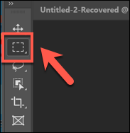 Pressione a ferramenta Marquee para selecionar partes da sua imagem para excluir