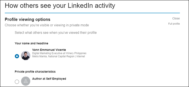 其他人如何查看您的 LinkedIn 活动