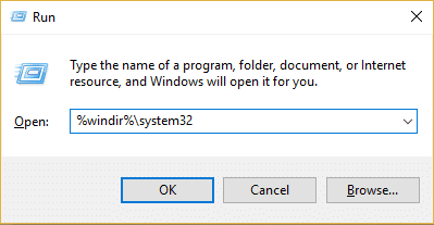 Otwórz system 32 %windir%\system32