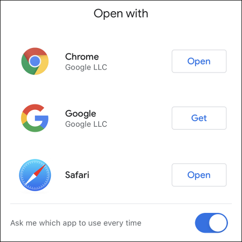 اختيار متصفح في Gmail لنظام iOS