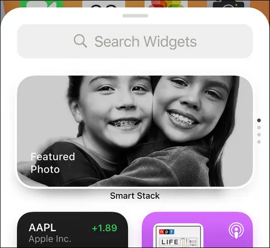iOS 14 Widgets-Bibliothek