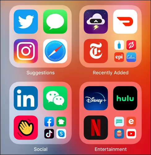 Die App-Bibliothek von iOS 14