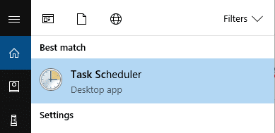Tapez Planificateur de tâches dans la barre de recherche Windows