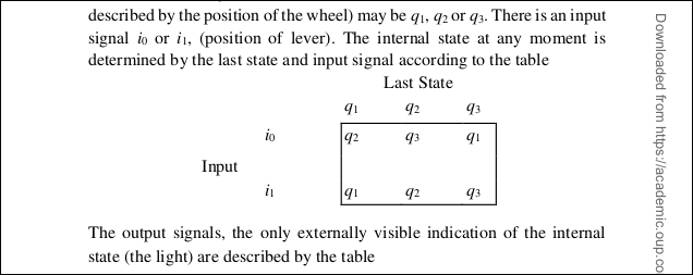 Um diagrama de "Input" e "Last State" do Turing PDF.