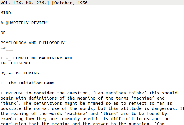 Primeira página do texto extraído do Turing PDF.