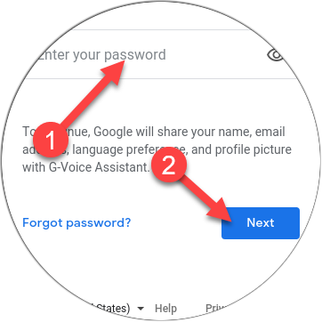 パスワードを入力し、「次へ」をタップします。