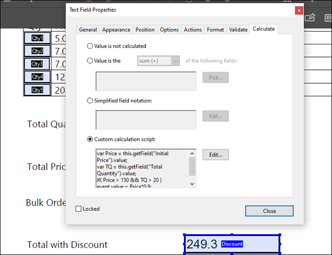 Adobe Acrobat Condiții multiple