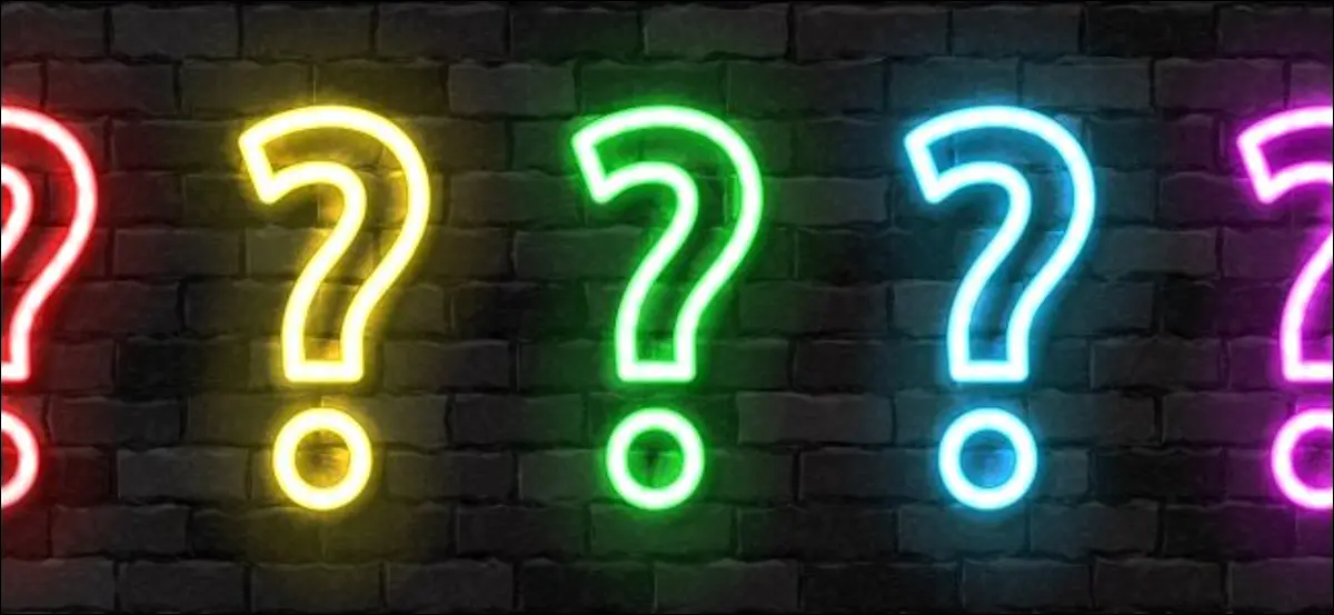 Neon soru işareti işaretleri