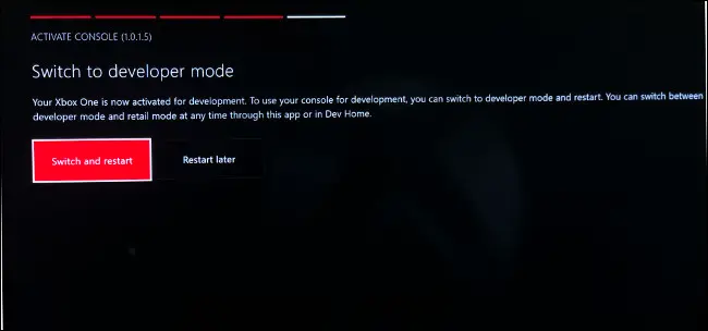 Comutați la modul dezvoltator pe Xbox