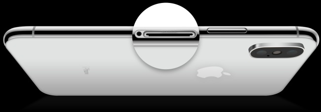 Numero di modello di iPhone X nel vassoio della SIM