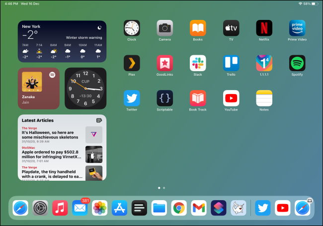 Widget in iPadOS 14
