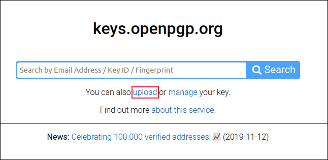 Repository di chiavi centrale OpenPGP