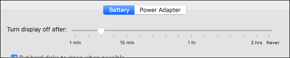 Die Registerkarte "Batterie".