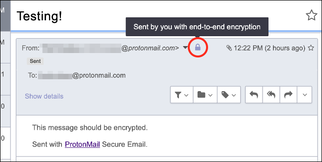 E-Mail intern von ProtonMail verschlüsselt