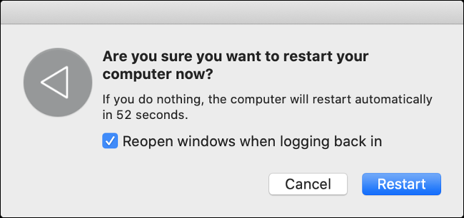 Riavvio di macOS